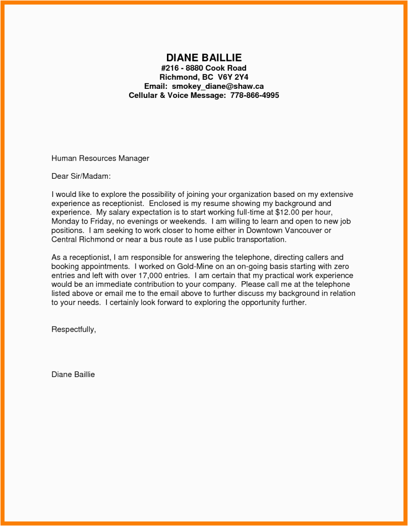 Sample Cover Letter for Resume No Experience 23 Cover Letter No Experience Letterlyfo