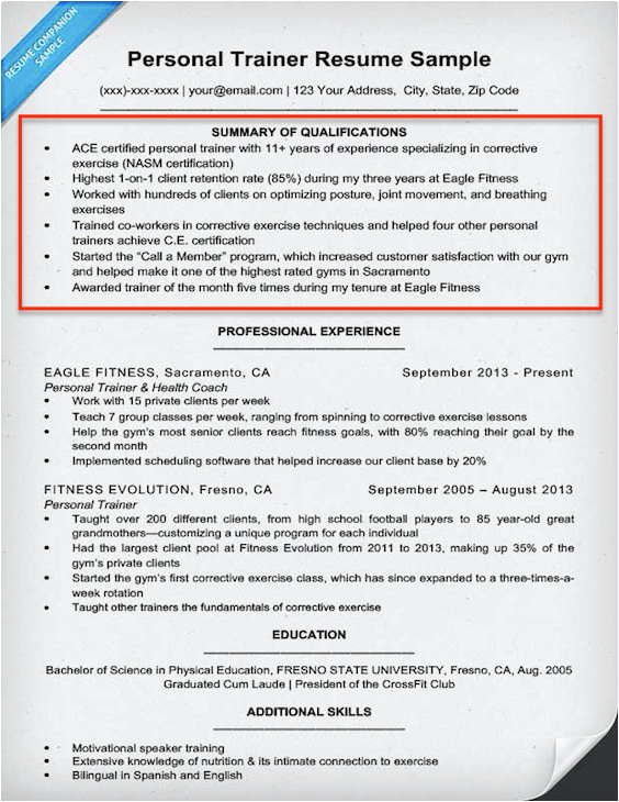 Sample Professional Resume Summary Of Qualifications How to Write A Summary Of Qualifications