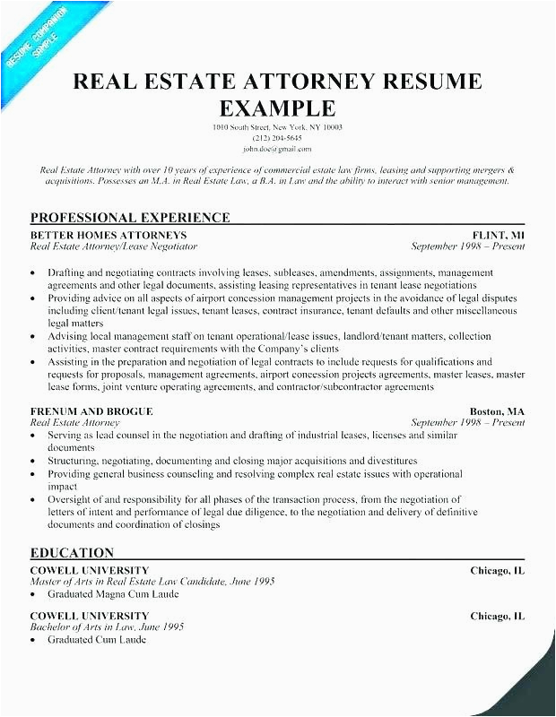 Sample Real Estate Resume No Experience 11 12 Sample Real Estate Resume No Experience
