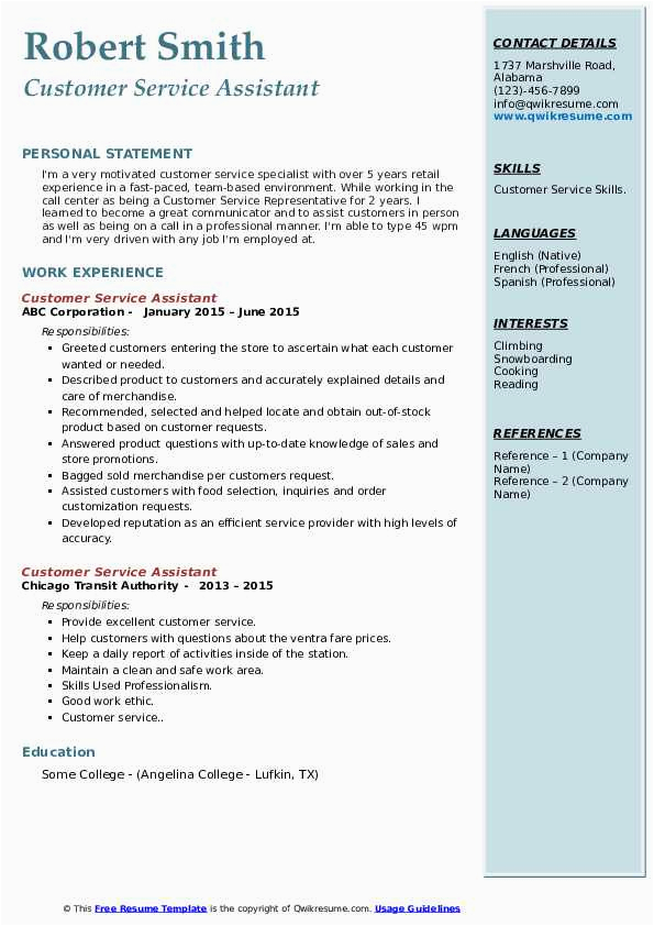 Sample Resume Administrative assistant Customer Service Customer Service assistant Resume Samples