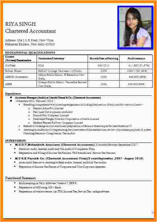 Sample Resume after Career Break India Indian Simple Resume format Doc