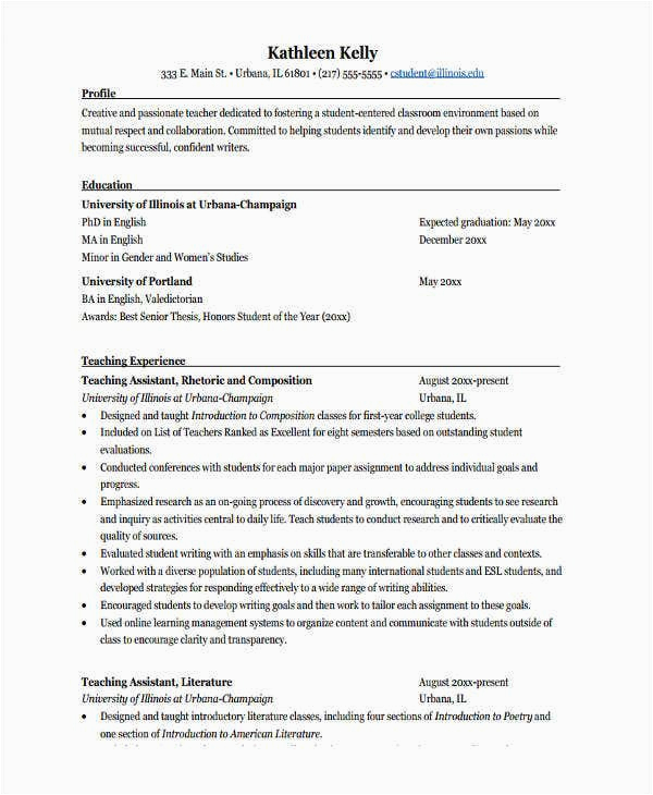Sample Resume for assistant Professor Fresher assistant Professor Resume University Academic Degree