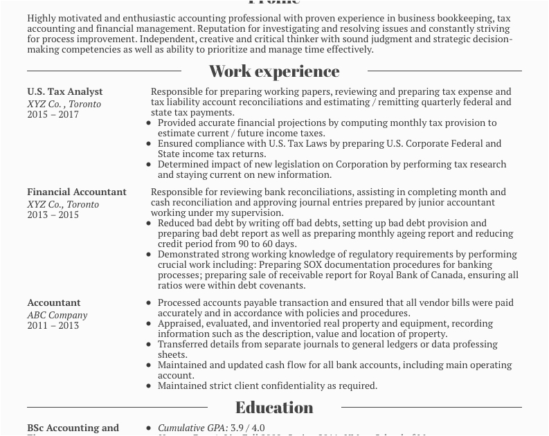 Sample Resume for Cost Accountant In India Senior Accountant Resume format In Word Free Download In
