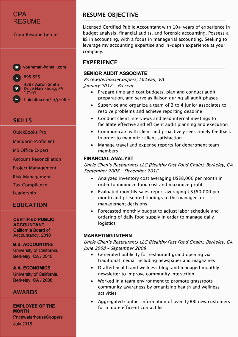Sample Resume for Cpa Board Passer Certified Public Accountant Cpa Resume Example & Tips Sample Resume for Cpa Board Passer Certified Public Accountant Cpa Resume Example & Tips