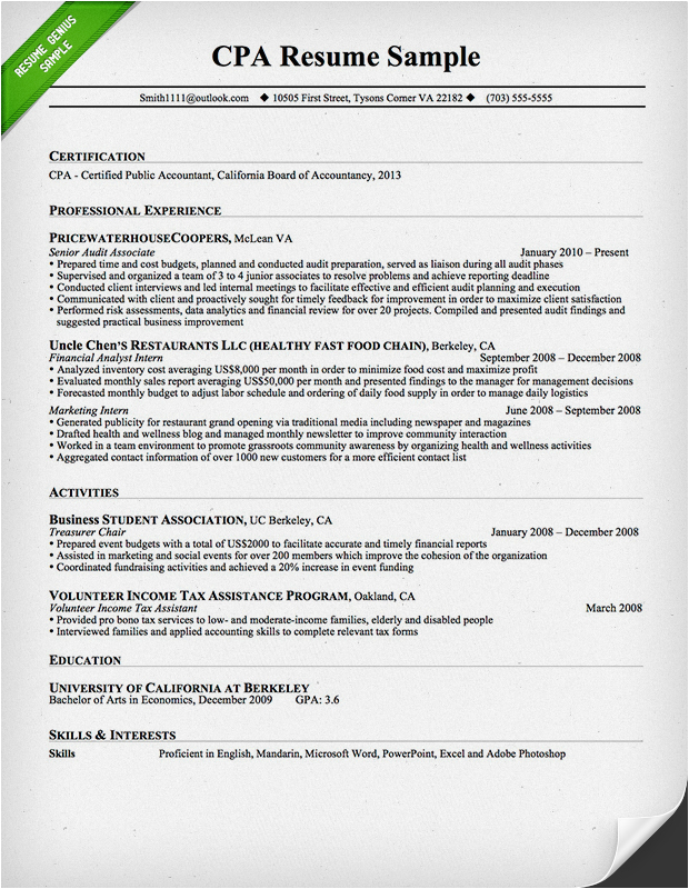 Sample Resume for Cpa Board Passer Cpa Resume Sample & Writing Guide Sample Resume for Cpa Board Passer Cpa Resume Sample & Writing Guide