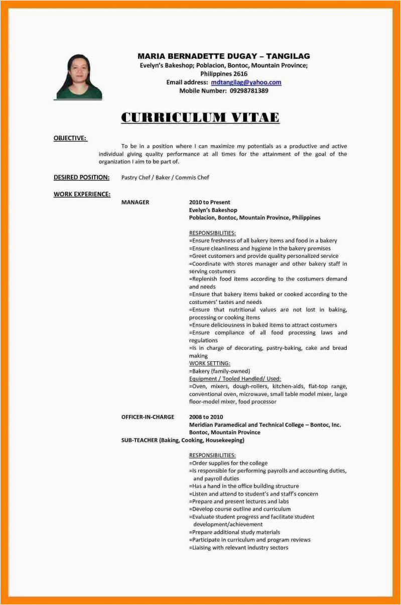 Sample Resume for Cpa Fresh Graduate Philippines Teacher Applicant Sample Resume for Fresh Graduate