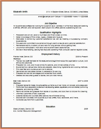 Sample Resume for Cruise Ship Waiter Sample Resume for Cruise Ship Waiter