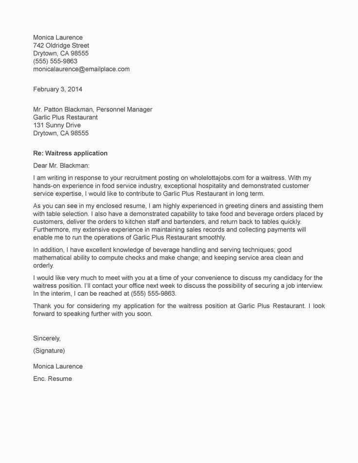 Sample Resume for Cruise Ship Waiter Sample Resume Waiter Template Cover Letter Waitress Cruise