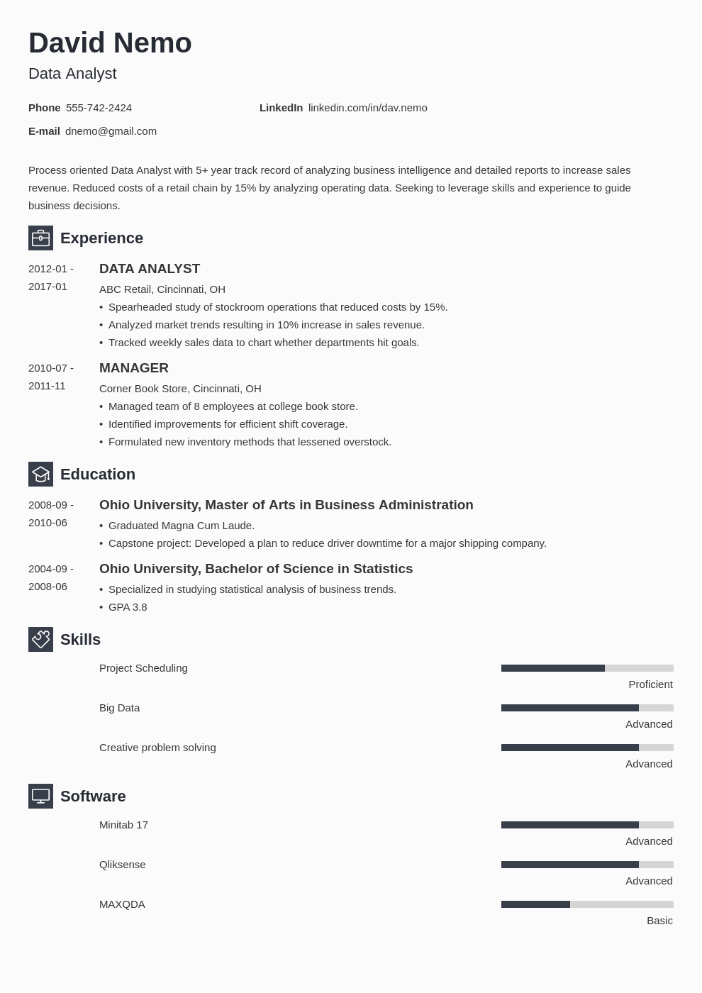 Sample Resume for Data Analyst Freshers Resume for Data Analyst Fresher