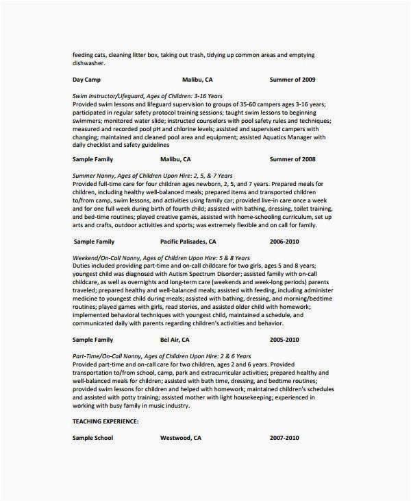 Sample Resume for Daycare assistant Teacher 9 Teacher assistant Resume Templates Pdf Doc