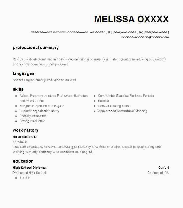 Sample Resume for First Time Job Seeker No Experience Beginner Resume Examples for First Time Job with No Experience