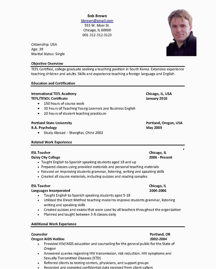 Sample Resume for Job Application Abroad Sample Resume format Applying Abroad