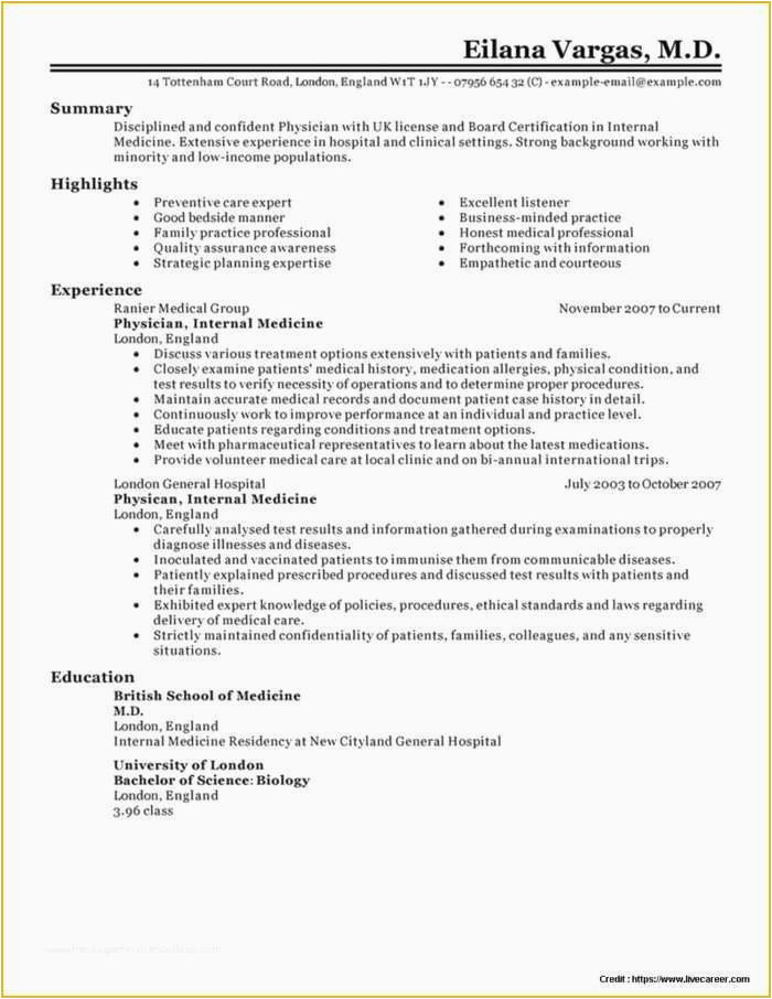 Sample Resume for Medical Claims Processor Medical Resume Template Free Medical Claims Processor