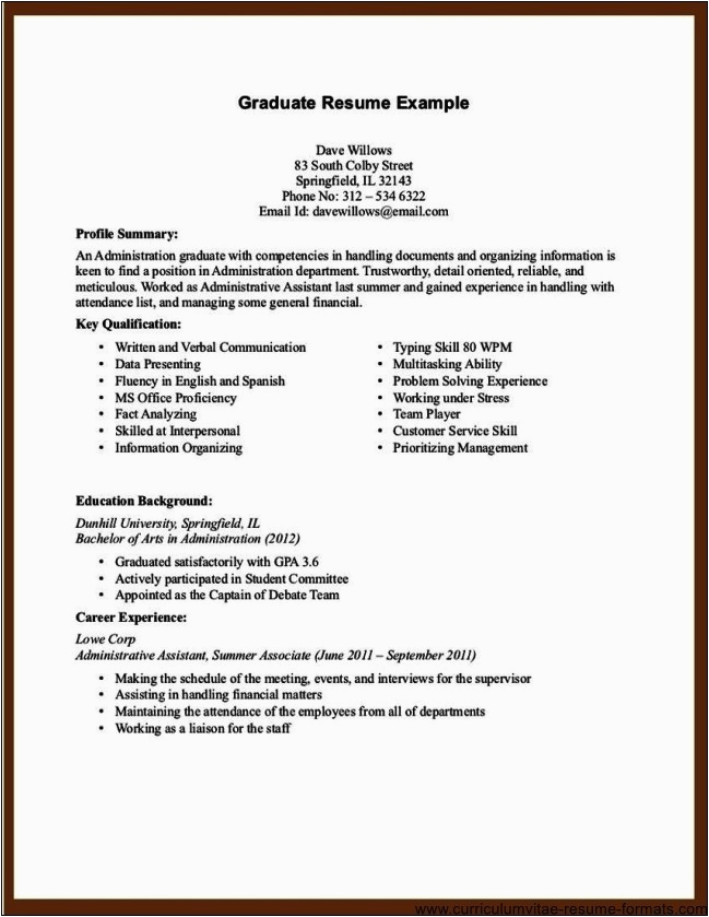 Sample Resume for Medical Office assistant with No Experience Fice assistant Resume No Experience