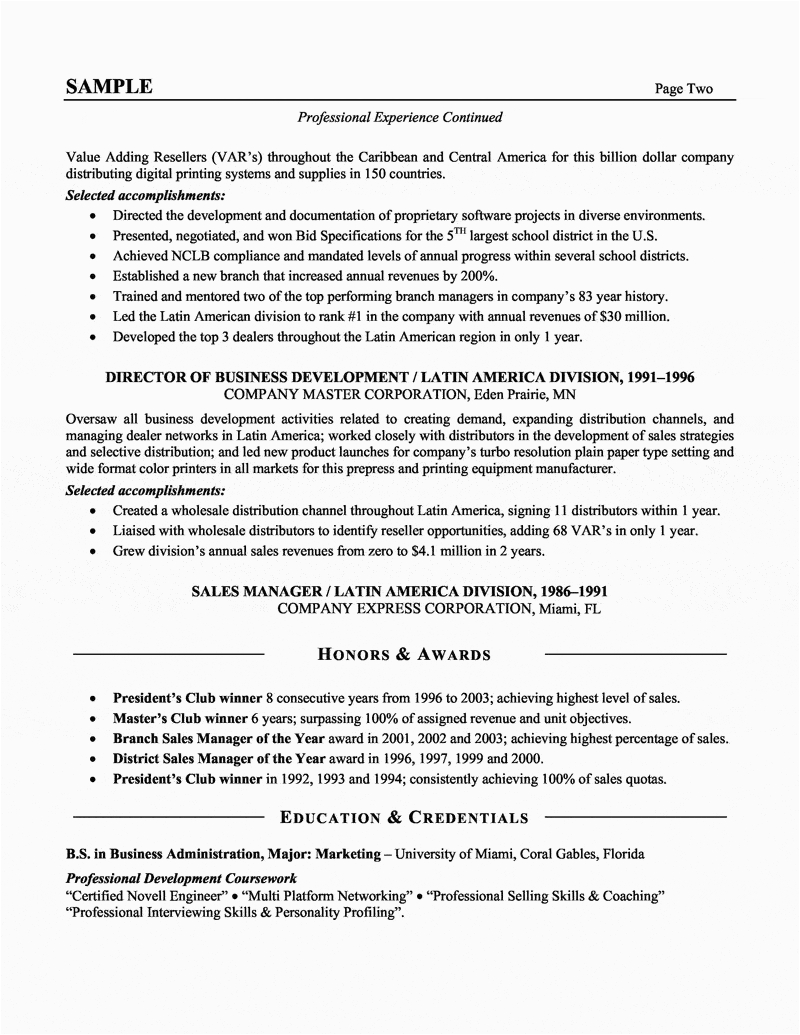 Sample Resume for Senior Sales Executive Senior Sales Executive Resume