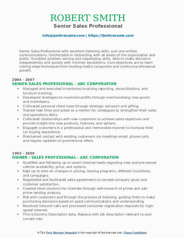 Sample Resume for Senior Sales Professional Sales Professional Resume Samples Sample Resume for Senior Sales Professional Sales Professional Resume Samples