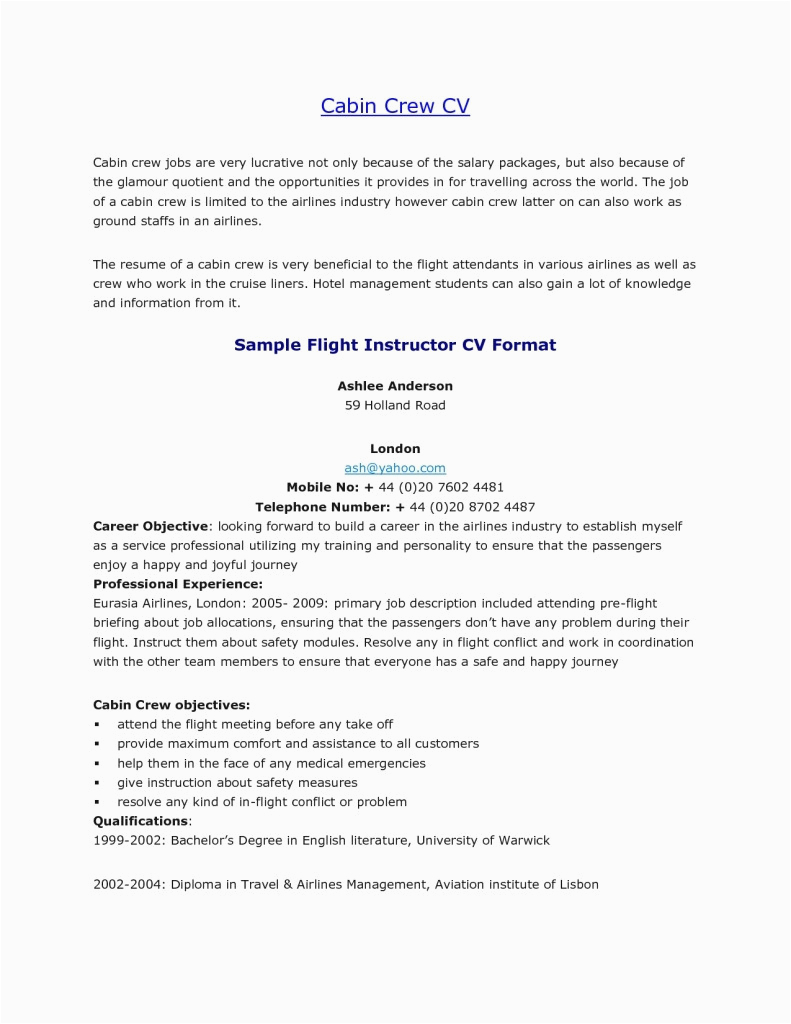 Sample Resume for Service Crew No Experience Sample Resume for Cabin Crew with No Experience
