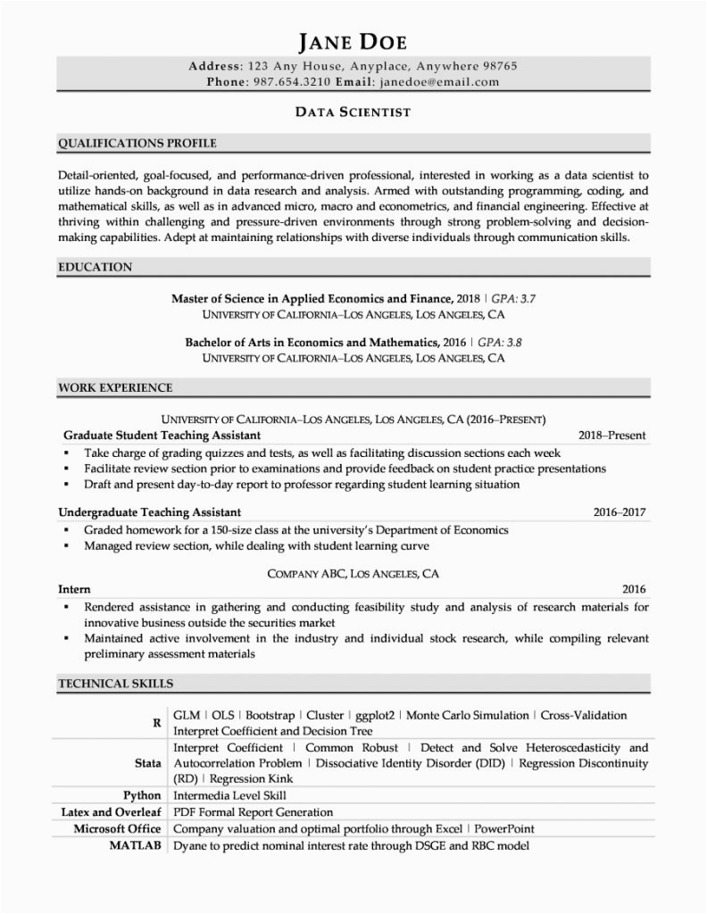 Sample Resume format for No Work Experience Resume with No Work Experience 8 Practical How to Tips to