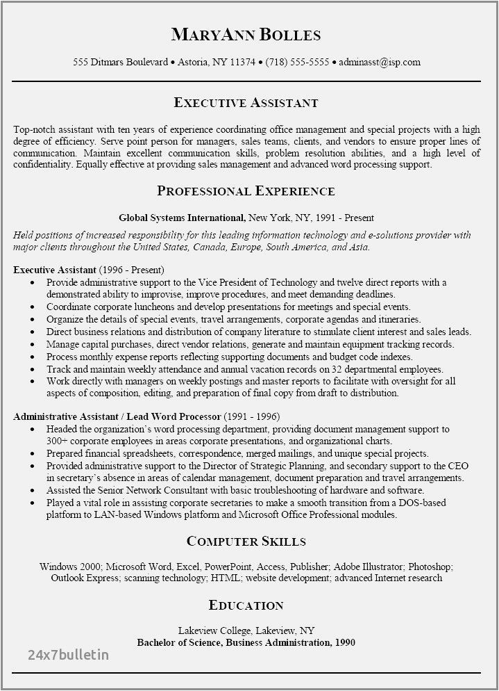 Sample Resume Of Executive assistant to Ceo Executive assistant to Ceo Resume Slidesharedocs