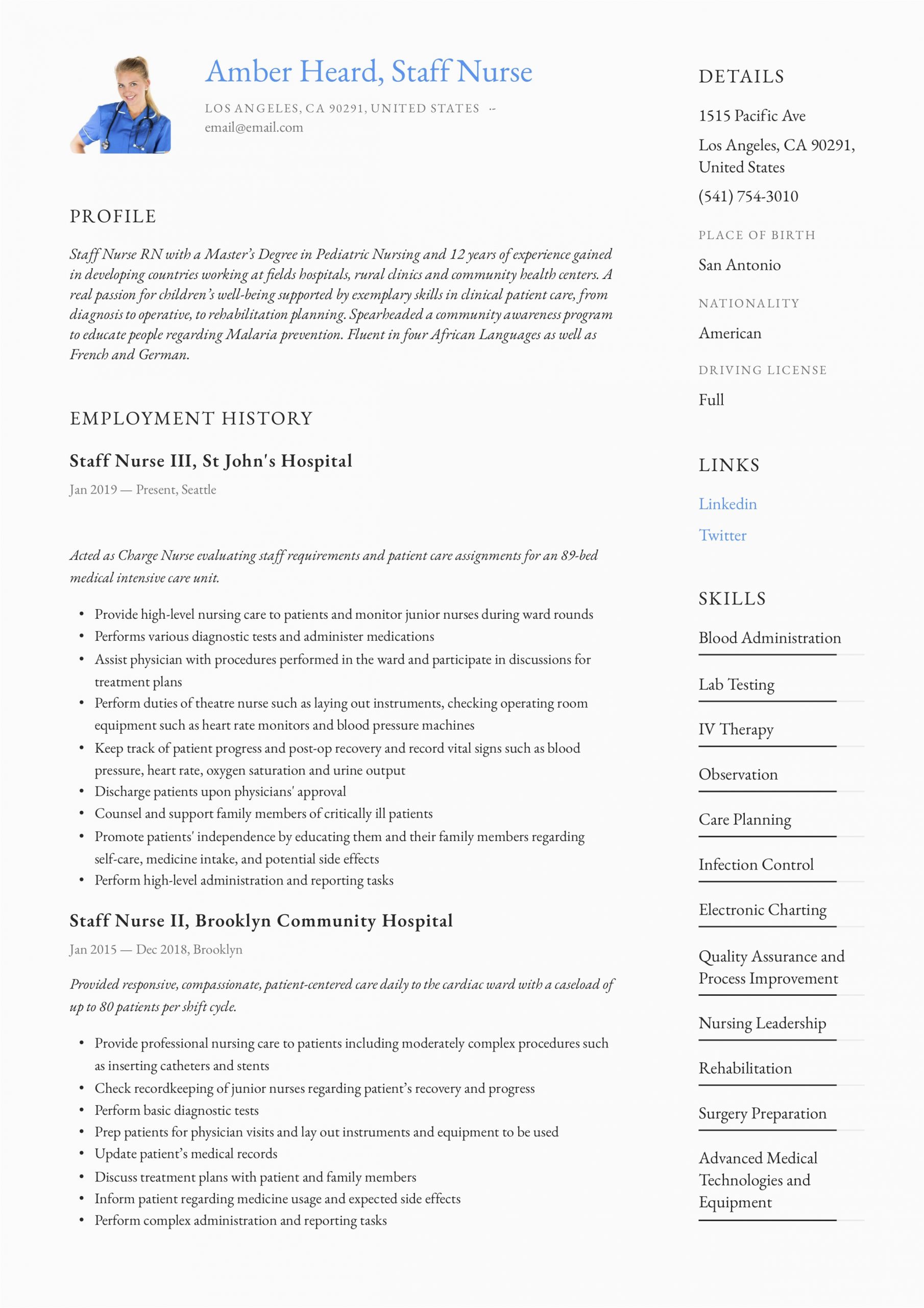 Sample Resume Of Staff Nurse with Job Description Advanced Practice Nurse Sample Nurse Practitioner Resume