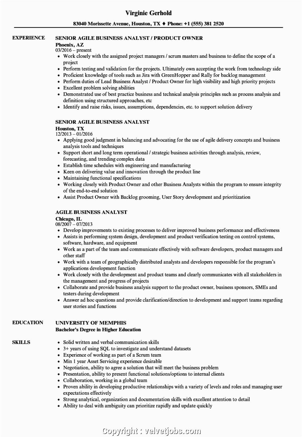 Sample Resume with Agile Experience for Testing Make Sample Resume with Agile Experience Agile Business