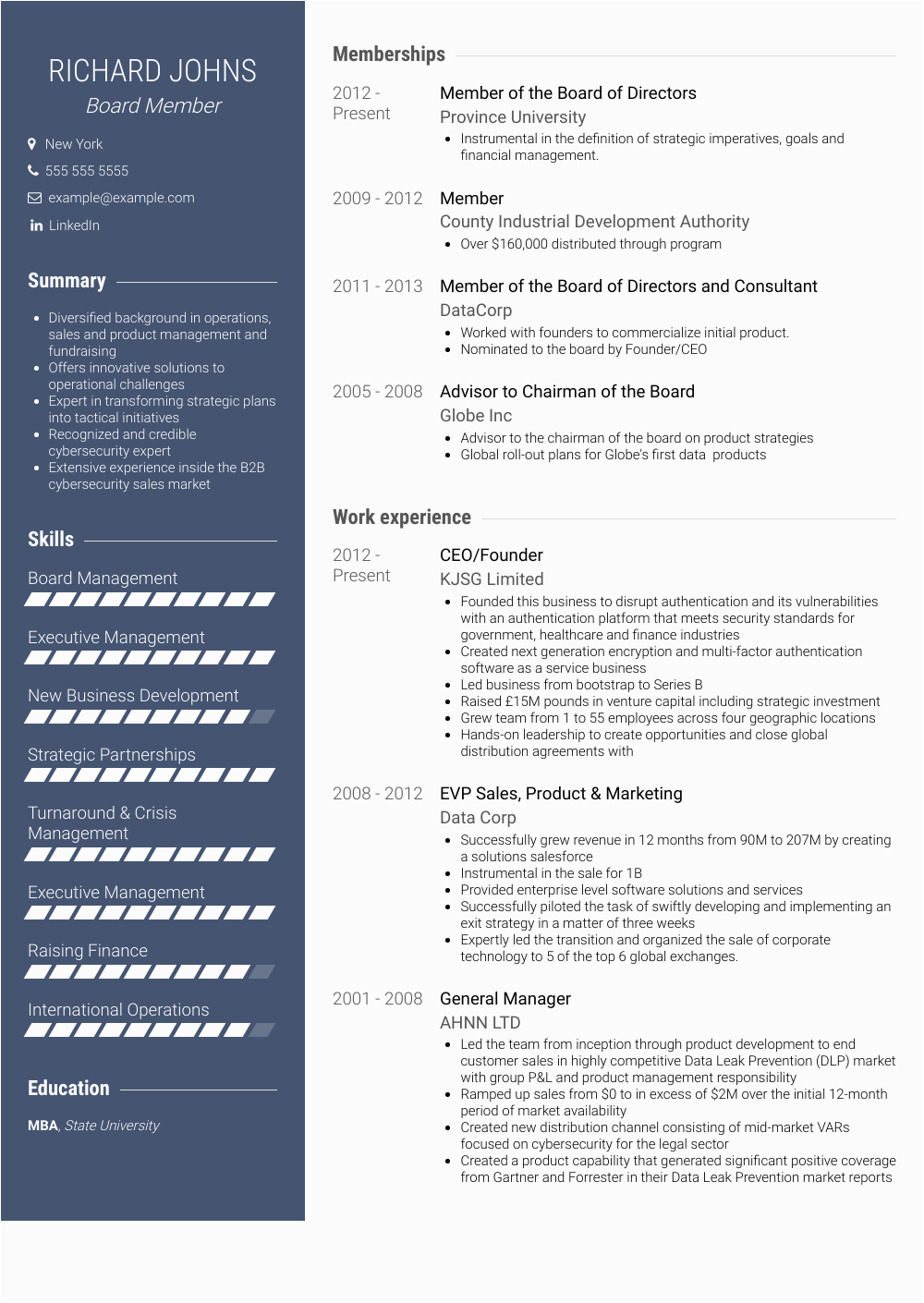Sample Resume with Board Member Experience Board Member Resume Samples and Templates
