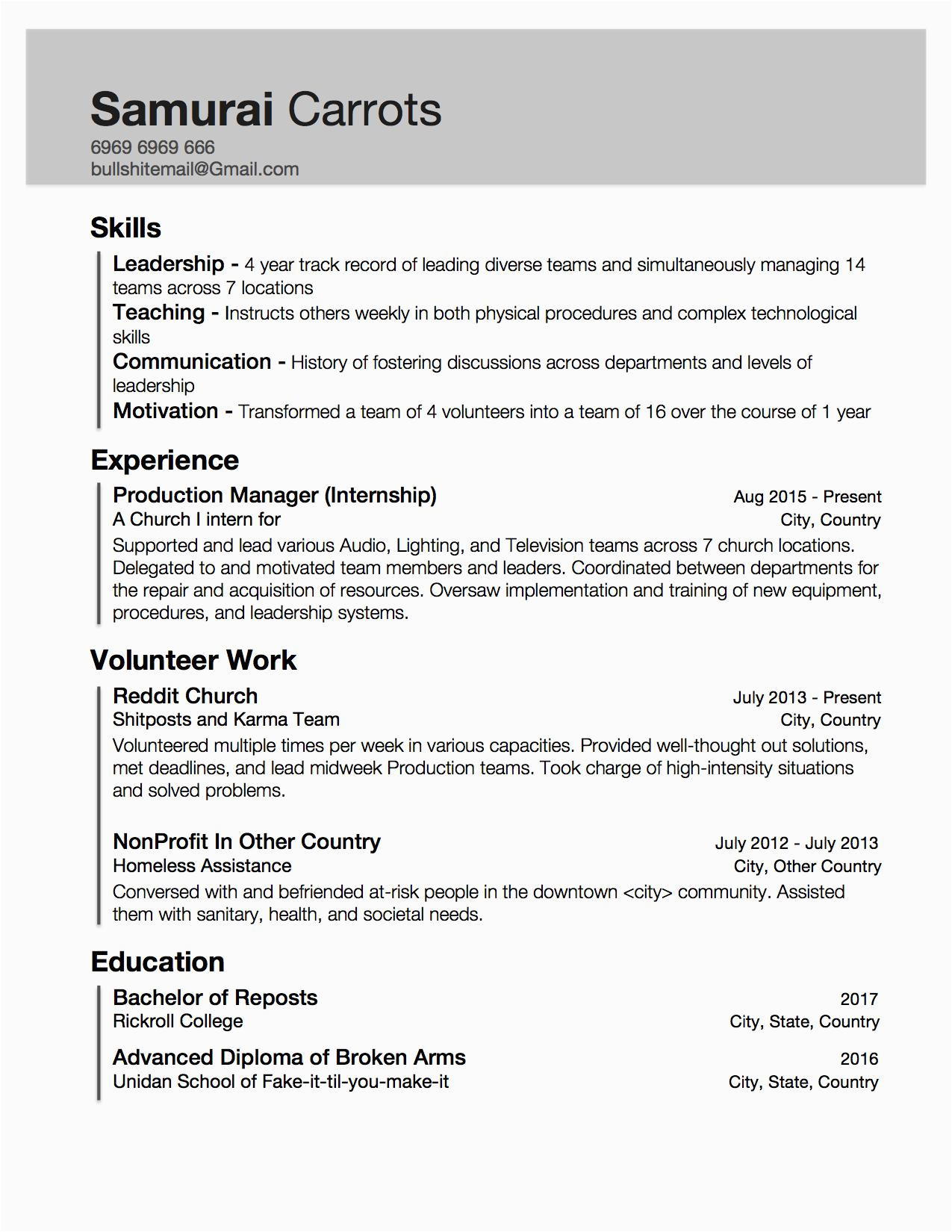Sample Resume with Little Job Experience How to Write A Resume with No Experience Reddit Best