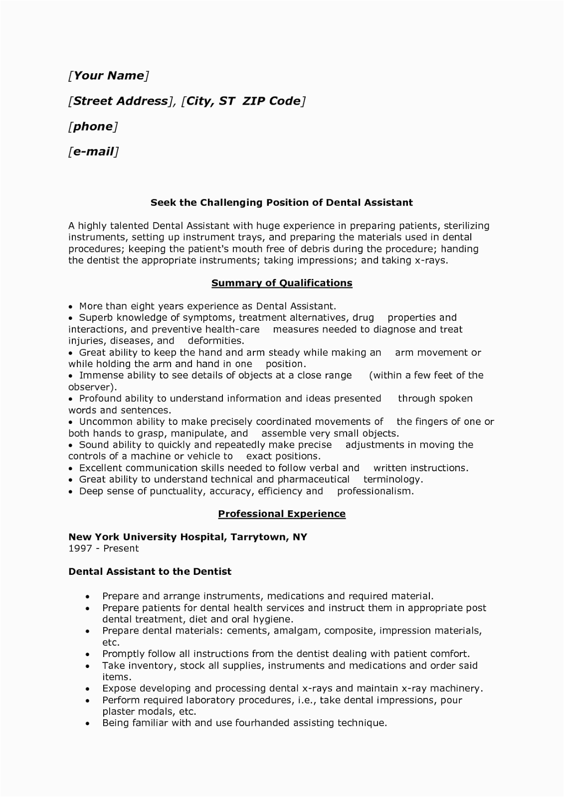 Entry Level Dental assistant Resume Sample Sample Of A Dental assistant Resume Entry Level 42 Tipss
