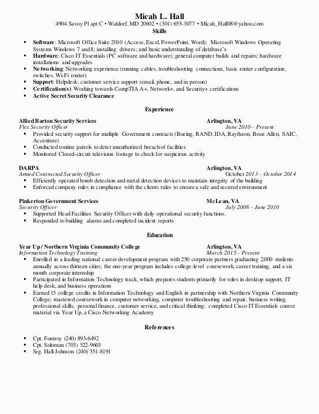 Entry Level Information Security Resume Sample Pin Di Best Resume 2020
