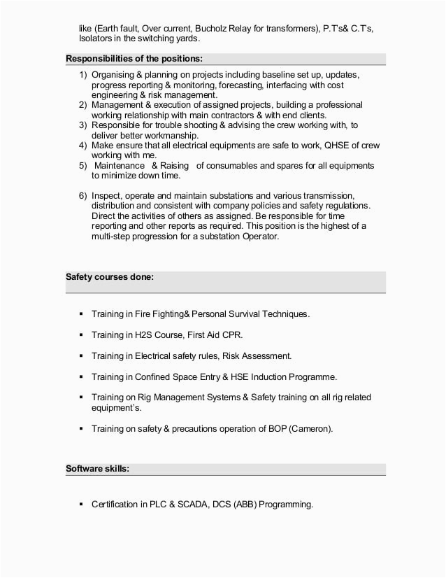 Oil and Gas Electrical Design Engineer Resume Sample Resume Electrical Engineer for Oil & Gas