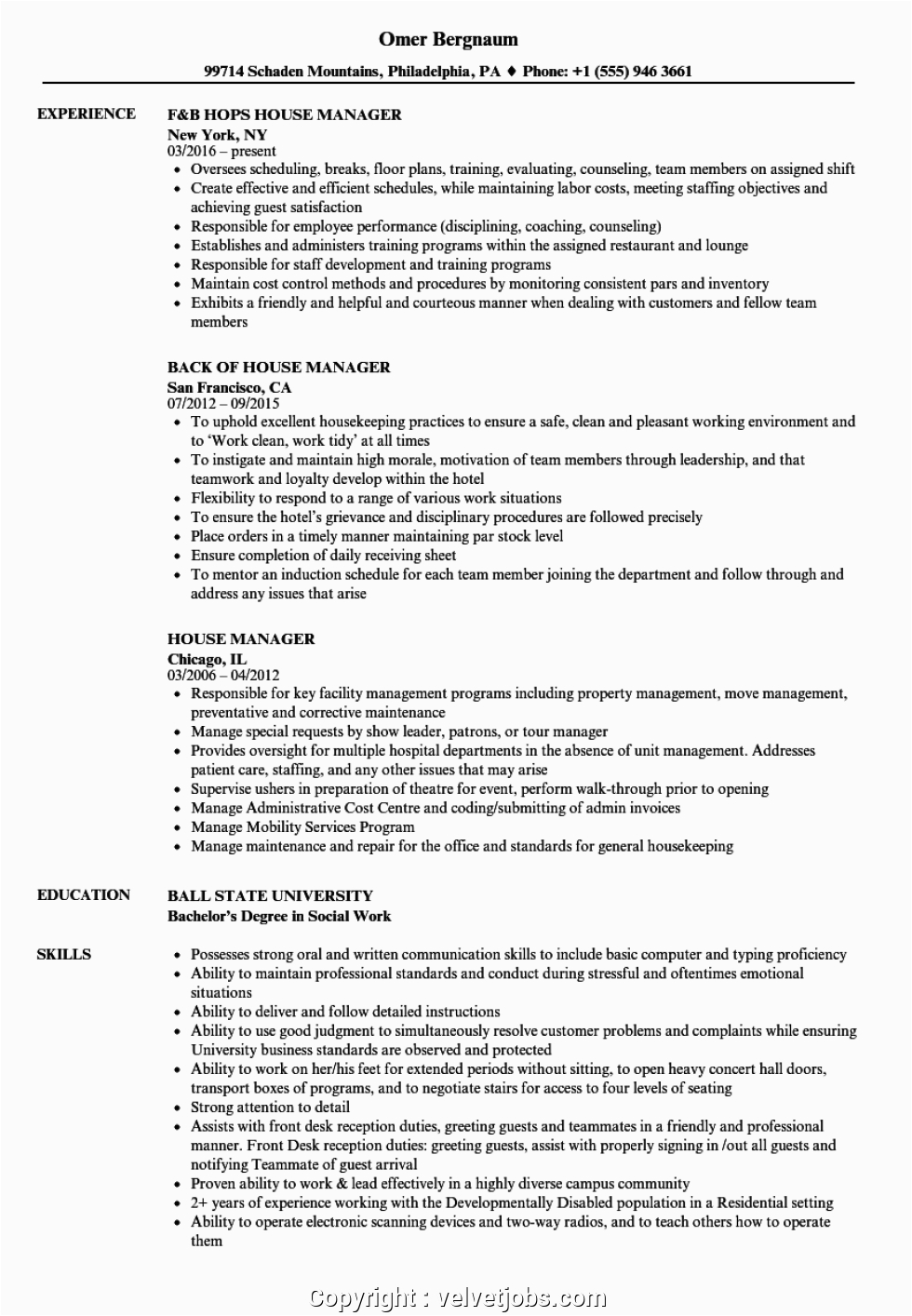 Residential Group Home Manager Sample Resume Make House Manager Resume House Manager Resume Samples