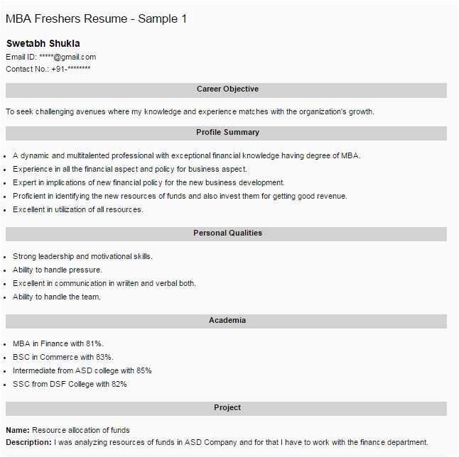 Resume Headline for Mba Freshers Sample Resume format for Freshers Mba Finance Free Download Resume Headline for Mba Freshers Sample Resume format for Freshers Mba Finance Free Download