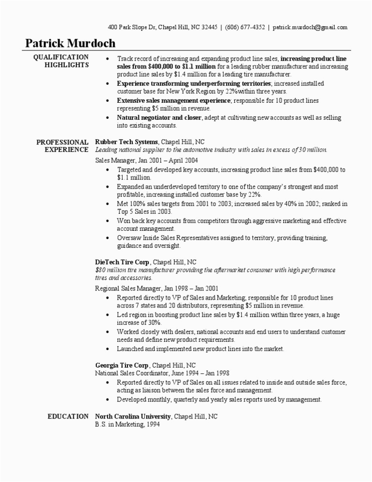 Sales and Marketing Manager Resume Sample Doc Sales Manager Resume Sample Sales