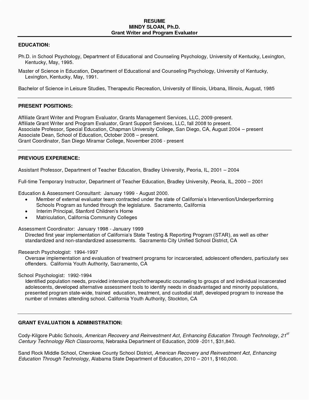Sample Academic Resume for Graduate School Graduate School Resume Template Addictionary