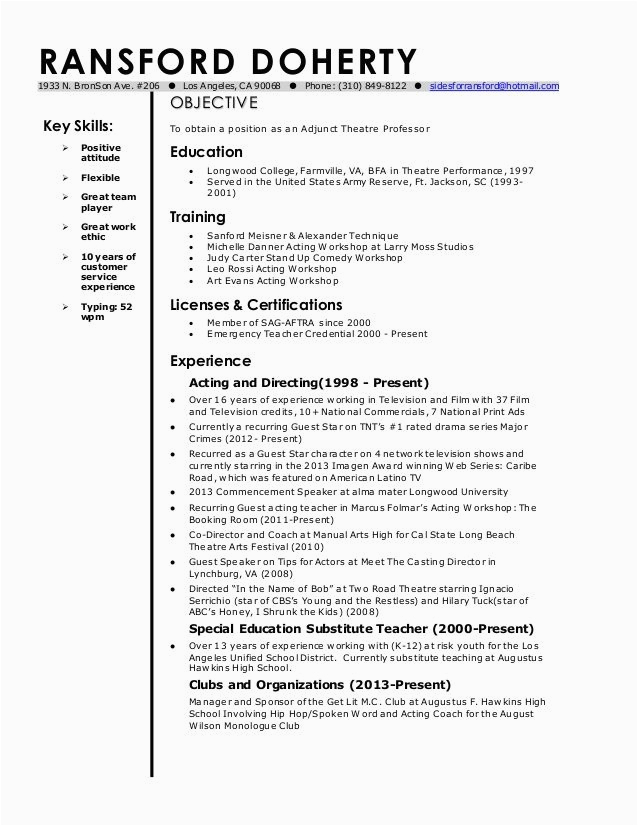 Sample Adjunct Professor Resume No Teaching Experience Pin by Roman Babenko On Cvs with Images