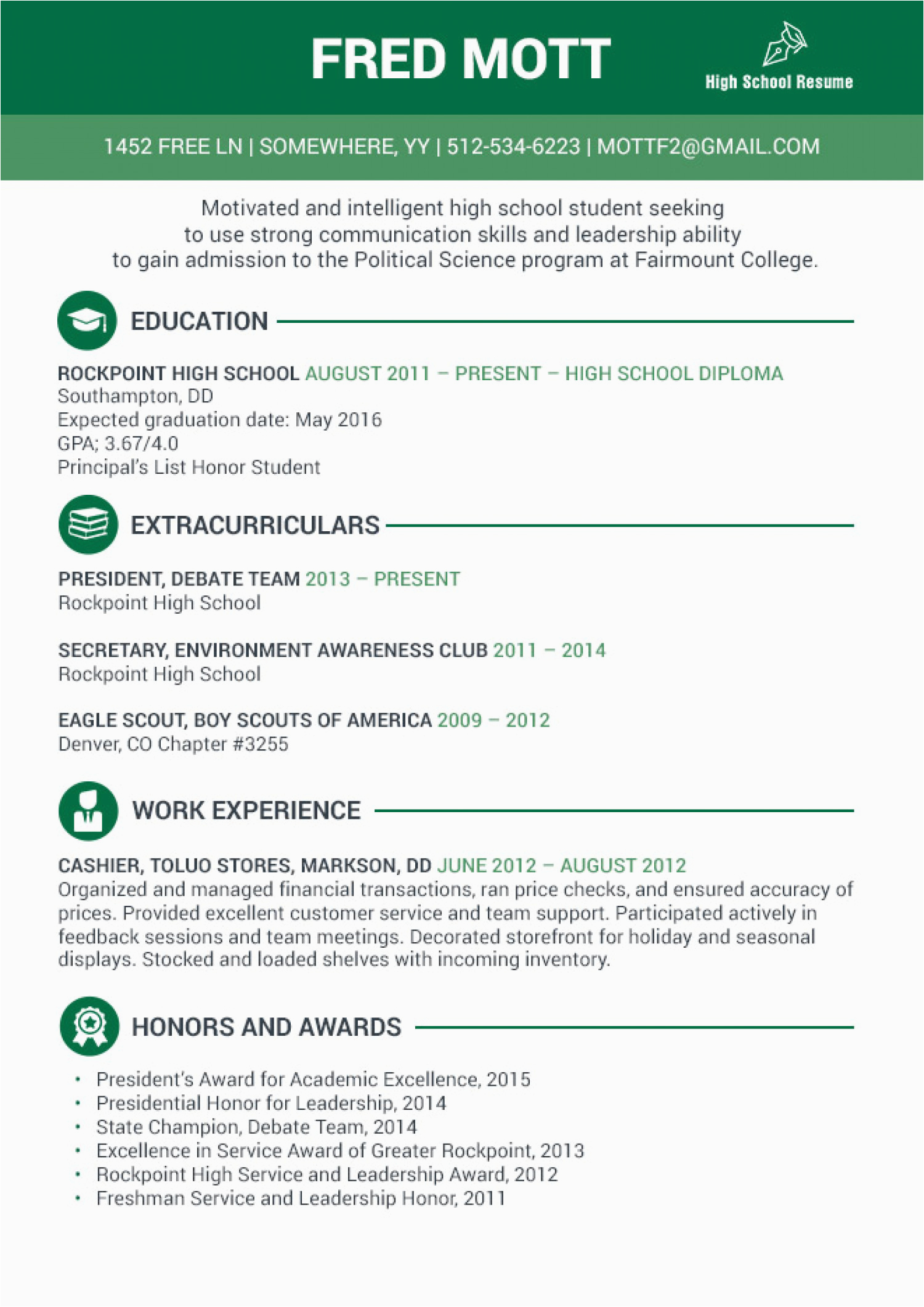 Sample High School Resume for College Admission High School Student Resume for College Admission Sample High School Resume for College Admission High School Student Resume for College Admission