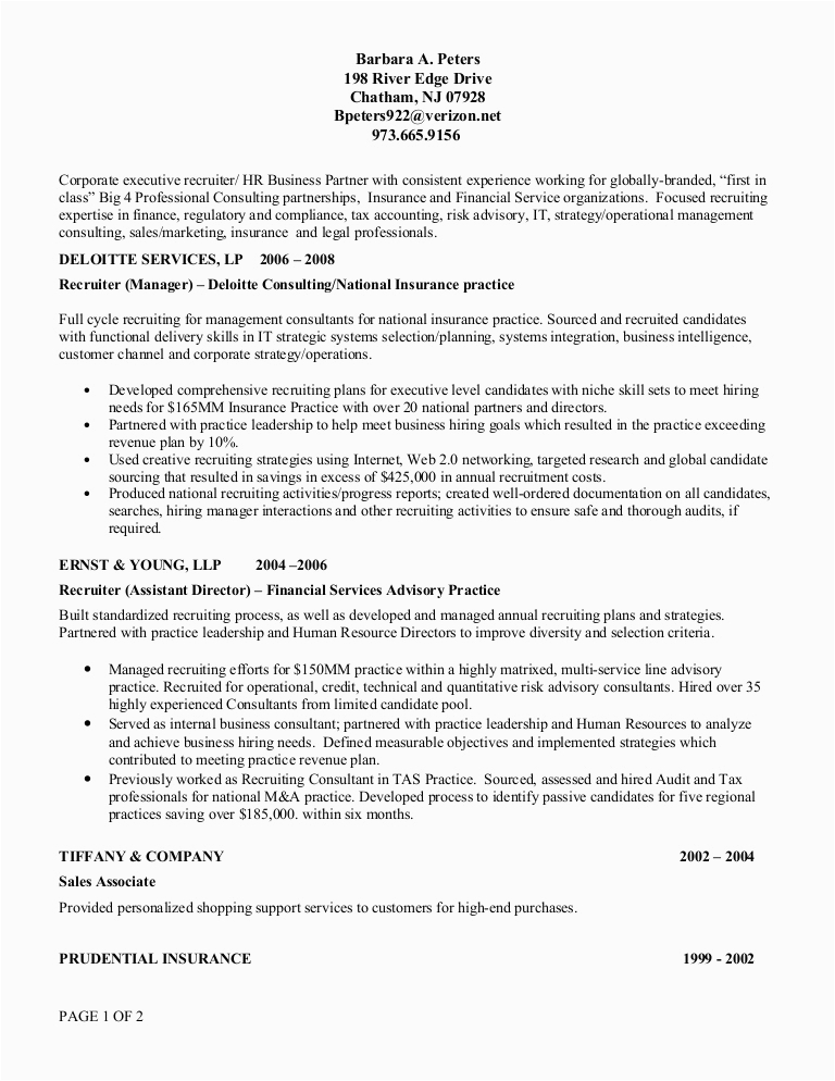 Sample Resume Big 4 Accounting Firm Big 4 Cv Template Resume Examples