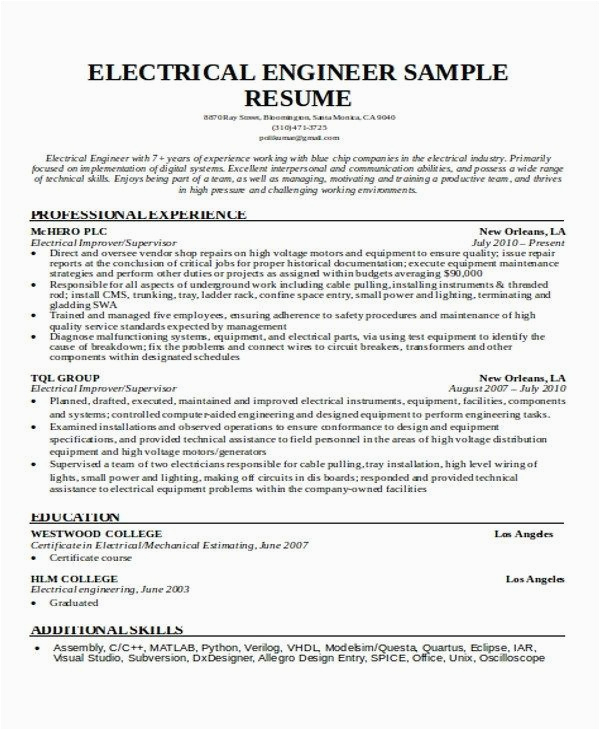 Sample Resume for Ece Engineering Students 55 Engineering Resume Samples Pdf Doc Free Premium