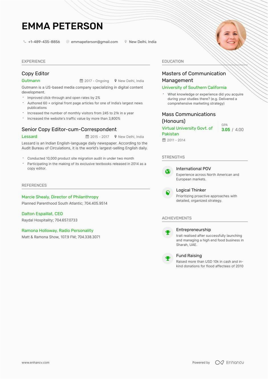 Sample Resume for Experienced Copy Editor Copy Editor Resume Example and Guide for 2019
