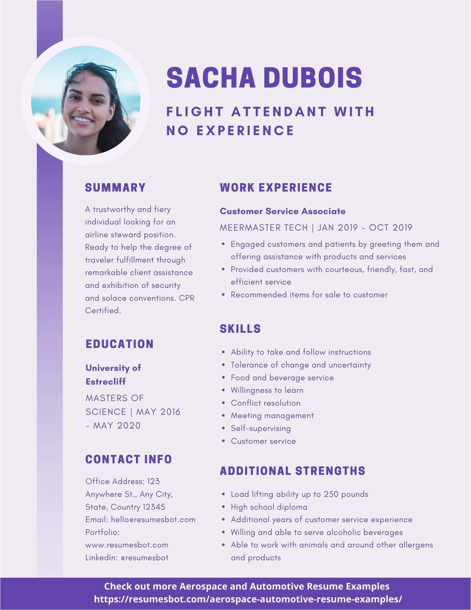Sample Resume for Flight attendant with No Experience Pdf Flight attendant with No Experience Resume Samples and