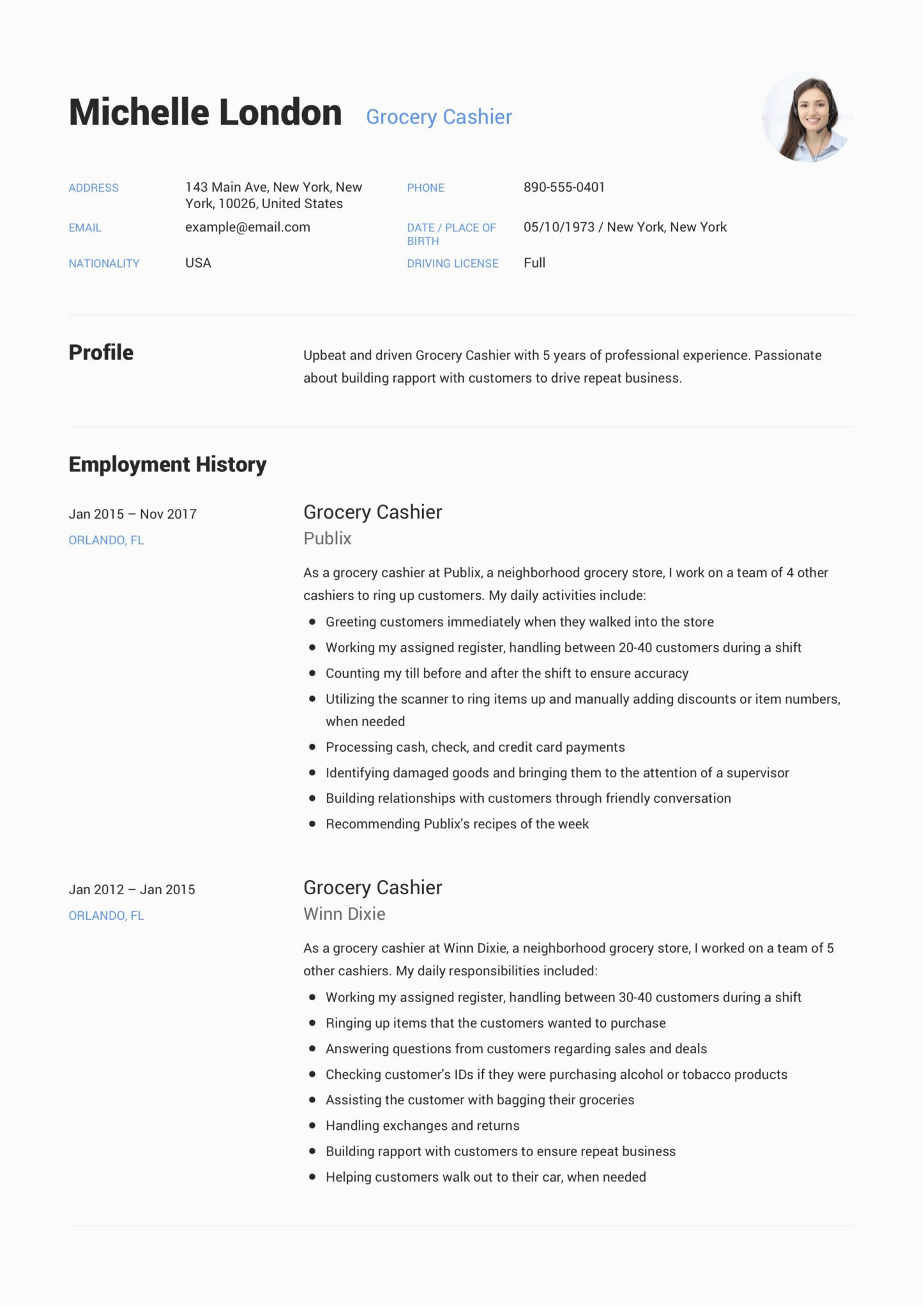 Sample Resume for Grocery Store Cashier Grocery Cashier Resume Guide 12 Example Pdf S