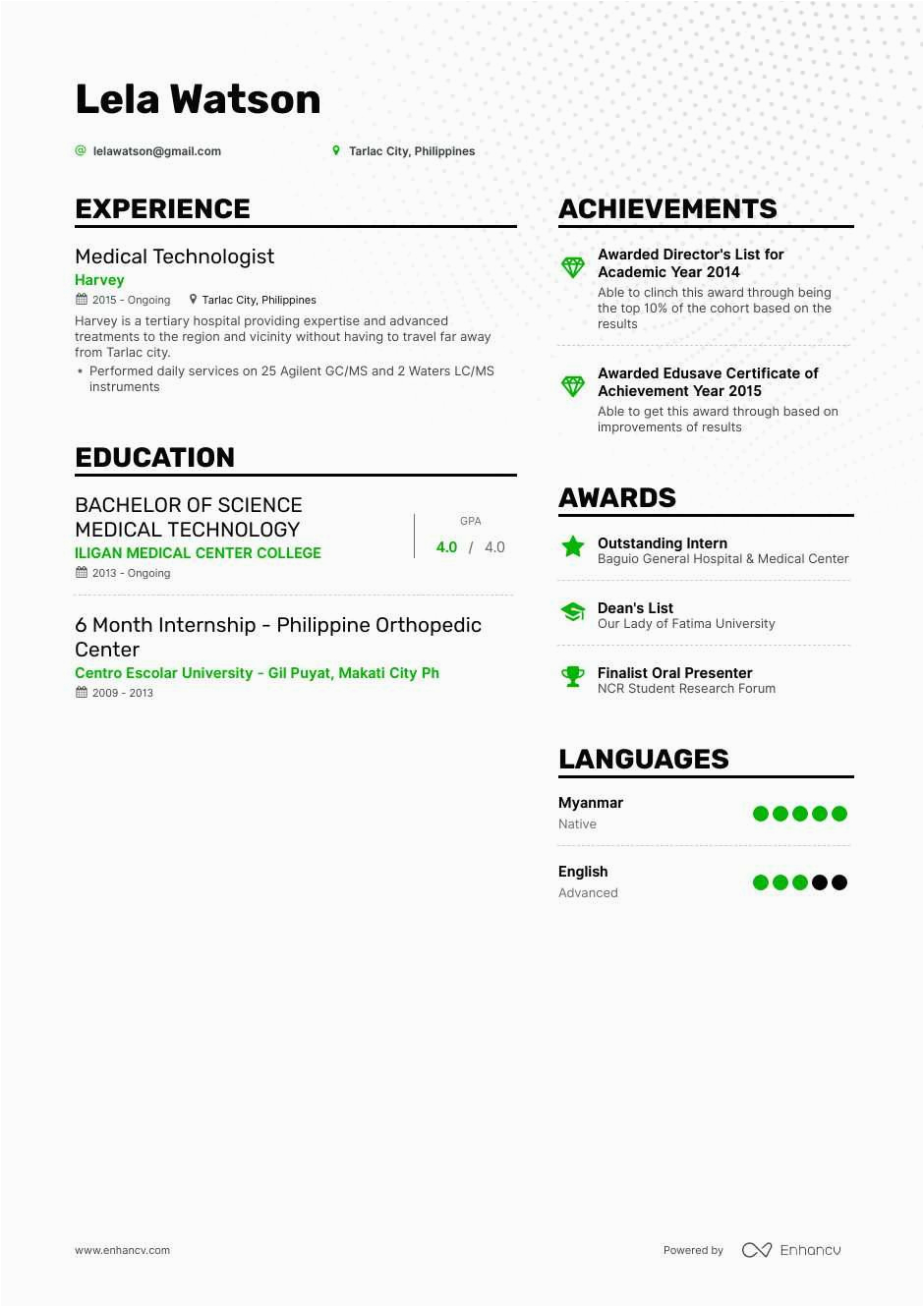 Sample Resume for Medical Technologist In the Philippines Updated Resume format 2020 Philippines
