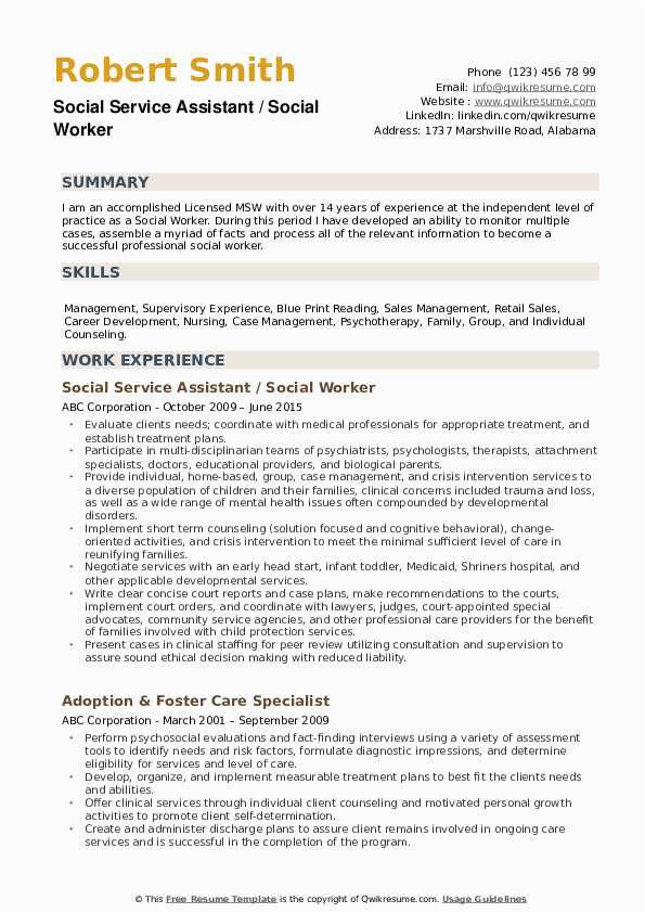 Sample Resume for social Worker Position Best social Worker Resume Example Livecareer Work Examples