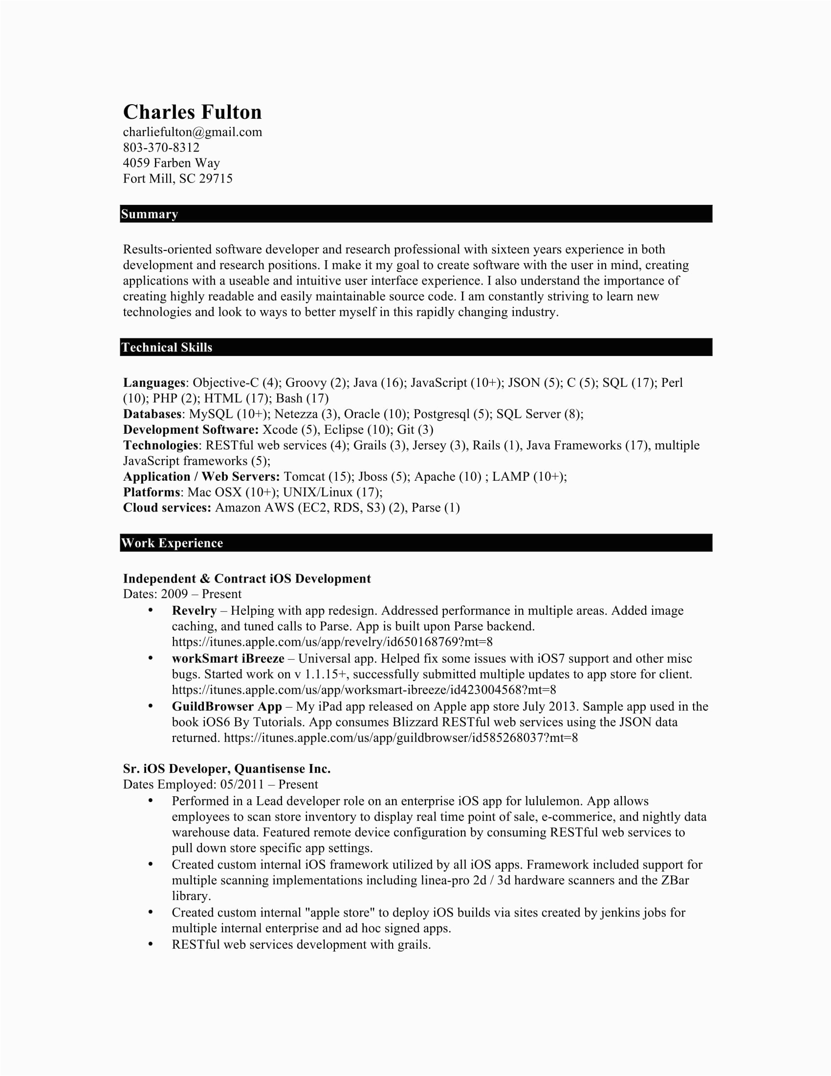 Sample Resume for software Engineer with 2 Years Experience 2 Year Experience Resume format for software Developer Doc