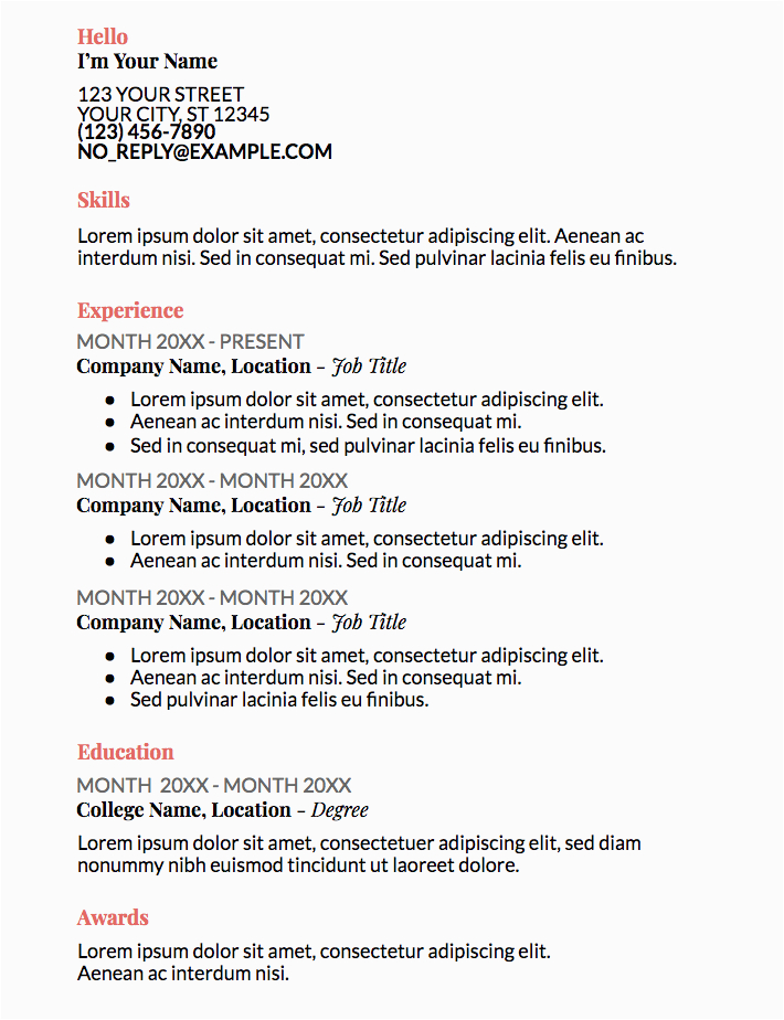 Sample Resume for someone who Has Never Worked 5 Free Resume Templates You Never Knew You Had