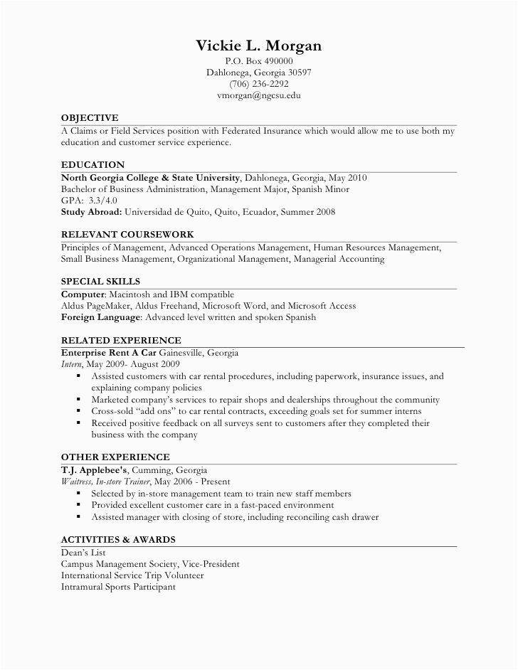 Sample Resume for someone with Little Experience Experience