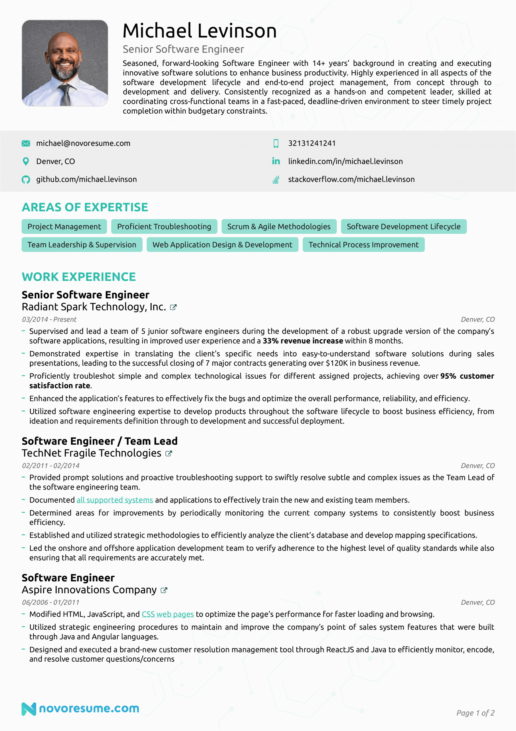 Sample Resume format for software Engineer software Engineer Resume [2021] Example How to Guide