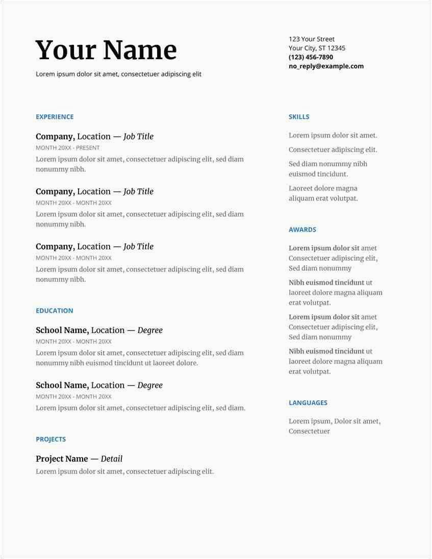 Sample Resume format Ready to Edit 15 Fantastic Free Cv Templates to Download now