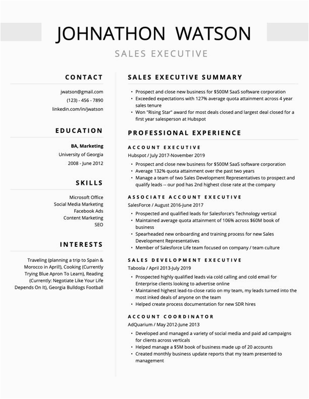 Sample Resume format Ready to Edit Free Resume Templates for 2020 [edit & Download