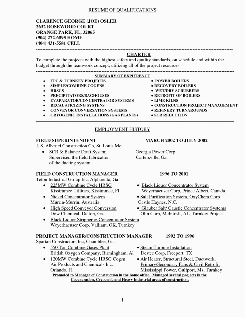 Sample Resume with Summary Of Qualifications format Resume Summary Qualifications Sample